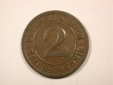 F16  Weimar 2 Reichs Pfennig 1924 G in ss  Originalbilder