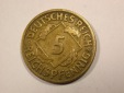 F16  Weimar  5 Reichs Pfennig 1924 J in ss/ss+  Originalbilder