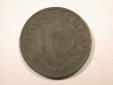 F16  3.Reich  10 Pfennig  1943 F in ss+  Originalbilder