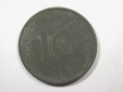 F16  3.Reich  10 Pfennig  1945 A in ss   Originalbilder