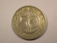 F16  Weimar  50 Pfennig  1927 A in ss+  Originalbilder