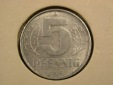 F04  DDR  5 Pfennig 1975 in vz/vz+ Originalbilder