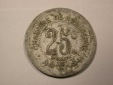 F17  Frankreich, Amiens  25 Centimes 1921 in f.ss  Originalbilder