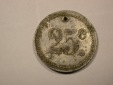 F17  Frankreich, Terguier  25 Centimes  in s/ss, gelocht  R ! ...