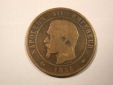 F17  Frankreich 10 Centimes 1856 in f.s   Originalbilder