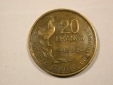 F17  Frankreich  20 Francs 1952 in vz   Originalbilder