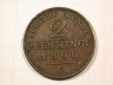 F19 Preussen  2 Pfennig 1868 C in vz    Originalbilder