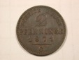 F19 Preussen  2 Pfennig 1871 C in f.vz    Originalbilder