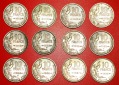 * HAHN: FRANKREICH ★ 10 FRANCS KOMPLETT-SET 12 MÜNZEN 1950-...