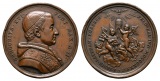 Linnartz VATIKAN Gregor XVI. Bronzemedaille 1832 (Girometti) R...