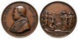 Linnartz VATIKAN Pius IX. Bronzemedaille 1857 (Bianchi) Reiser...