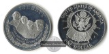 USA  1 Dollar 1991 S  Mount Rushmore FM-Frankfurt  Feingewicht...