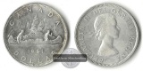 Kanada,  1 Dollar  1961 Elizabeth II FM-Frankfurt Feinsilber: ...