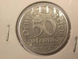 F05  Weimar  50 Pfennig  1922 J in vz  Originalbilder