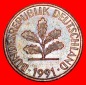 * EICHE (1950-2001): DEUTSCHLAND ★ 2 PFENNIG 1991D! VERÖFFE...