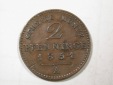 G11  Preussen  2 Pfennig 1851 A in s-ss+ Kerben  -R-  Original...