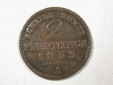 G11  Preussen  2 Pfennig 1853 A in s-ss  Originalbilder