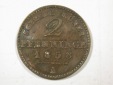 G11  Preussen  2 Pfennig 1858 A in ss/ss+  Originalbilder