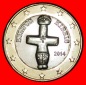 * GRIECHENLAND (2008-2021): ZYPERN ★ 1 EURO 2014 STG STEMPEL...