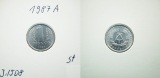 DDR 1 Pfennig 1987 A