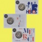 Offiz. Coincard 3 x 2 €-Sondermünze Frankreich *Medizinisch...