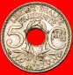 * LOCH (1920-1938): FRANKREICH ★ 5 CENTIMES 1937! UNGEWÖHNL...