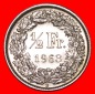 * SILBER (1875-1967): SCHWEIZ ★1/2 FRANKEN 1963B uSTG STEMPE...