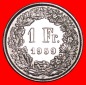 * SILBER (1875-1967): SCHWEIZ ★ 1 FRANKEN 1959B  VZGL STEMPE...