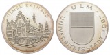 Linnartz ULM, Silbermedaille 1967,  24,47/fein, 40mm, PP
