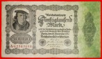 * REICHSBANKNOTE: DEUTSCHLAND ★ 50000 MARK 1922! OHNE VORBEH...