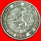 * WUCHERND LÖWE (1909-1940): NIEDERLANDE ★ 1/2 CENT 1917! W...