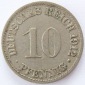 Deutsches Reich 10 Pfennig 1912 A K-N ss+