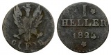 Frankfurt, Stadt: 1 Heller, 1824