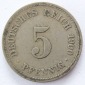 Deutsches Reich 5 Pfennig 1900 A K-N ss