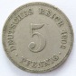 Deutsches Reich 5 Pfennig 1902 A K-N ss