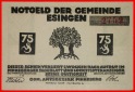 *SCHLESWIG-HOLSTEIN:DEUTSCHLAND ESINGEN★75 PFENNIG VERÖFFEN...