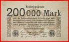 * REICHSBANKNOTE: DEUTSCHLAND ★ 200000 MARK 1923 SERIEN-BUCH...