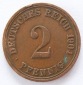 Deutsches Reich 2 Pfennig 1904 A Kupfer ss