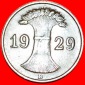 * WEIZENHEIF (1924-1936): DEUTSCHLAND ★ 1 REICHSPFENNIG 1929...