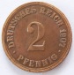 Deutsches Reich 2 Pfennig 1907 A Kupfer ss