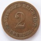 Deutsches Reich 2 Pfennig 1907 A Kupfer ss