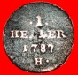 * TYP 1783-1792: VORDERÖSTERREICH ★ 1 HELLER 1787H UNVERÖF...