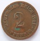 Deutsches Reich 2 Pfennig 1911 A Kupfer ss