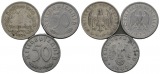 Deutsches Reich, 3 Kleinmünzen 1934/1935/1940