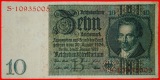 * REICHSBANKNOTE 1924: DEUTSCHLAND ★ 10 MARK 1929! S 1093500...