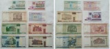 2000, Weißrussland, ein Satz von 8 Banknoten-Ausgabe: 2000 vo...