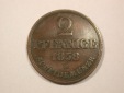 G12 Hannover  2 Pfennig 1858 B in ss   Originalbilder