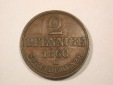 G12 Hannover  2 Pfennig 1860 B in ss-vz  Originalbilder