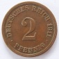 Deutsches Reich 2 Pfennig 1911 F Kupfer ss