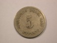G13 KR  5 Pfennig 1893 J in s-ss  Originalbilder